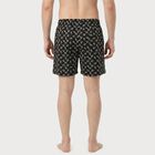 Men's Black Relaxed Fit Printed Boxers, Black, small