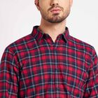 Cotton Checks Casual Shirt, Red, small image number null