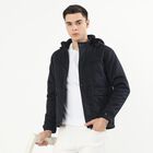 Men's Navy Hooded Casual Jacket, Navy Blue, small image number null