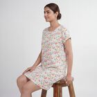 Women's White Sleeveless Casual Nighty, White, small