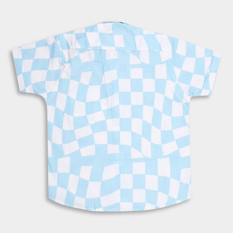 Boys' 100% Cotton Casual Shirt, हल्का नीला, large image number null