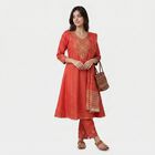 Women's Fuchsia Embroidered Ethnic Set, Fuchsia, small