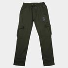 Boys' Olive Green Regular Fit Cargo Winter Pyjama, ओलिव, small