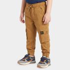 Boys' Tan Regular Fit Cargo Trousers, Khaki, small