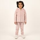 Girls Soft Dusty Pink Hoodie Casual Hipster Set, गुलाबी, small image number null