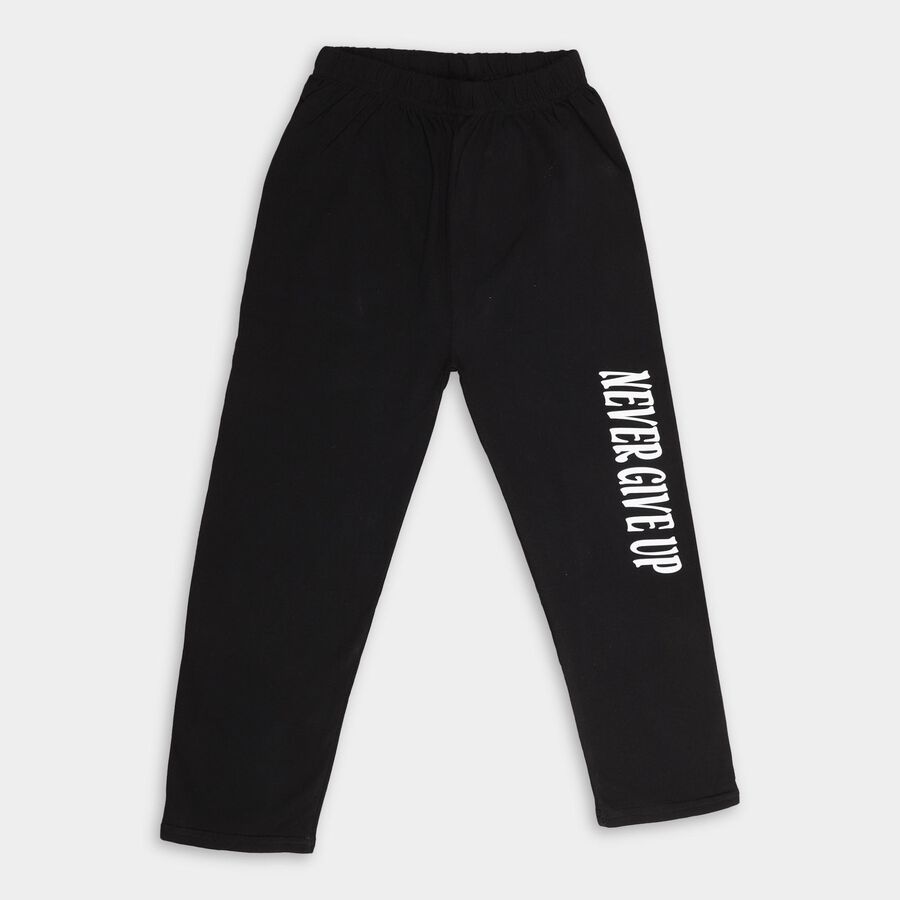 Boys' 100% Cotton Trousers , काला, large image number null