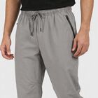 Men's Grey Athletic Fit Track Pants, हल्का ग्रे, small