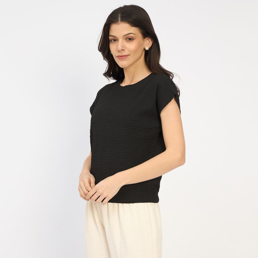 Ladies'  Crop  Top, Black, large image number null