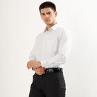 Men's Light Grey Classic Formal Shirt, Light Grey, small