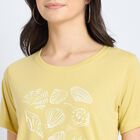 Ladies' Round Neck T-Shirt, Khaki, small