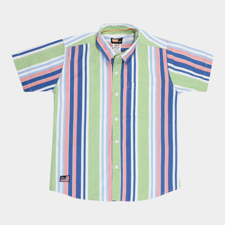 Boys Casual Shirt, Light Green, large image number null