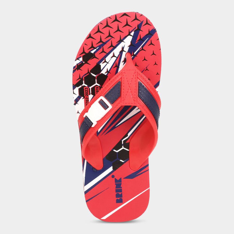 Kids Printed Slippers, Red, large image number null