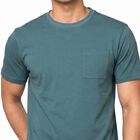 Men's Blue Cotton Round Neck Regular T-Shirt, Mid Blue, small