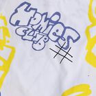 Boys' White Cotton Round Neck Graffiti Printed Baba Suit, White, small image number null