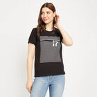 Round Neck T-Shirt, Black, small image number null