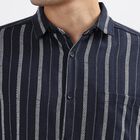 Men's Casual Shirt, Navy Blue, small
