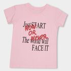 Girls' T-Shirt , हल्का गुलाबी, small image number null