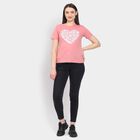Ladies' Round Neck T-Shirt, Pink, small