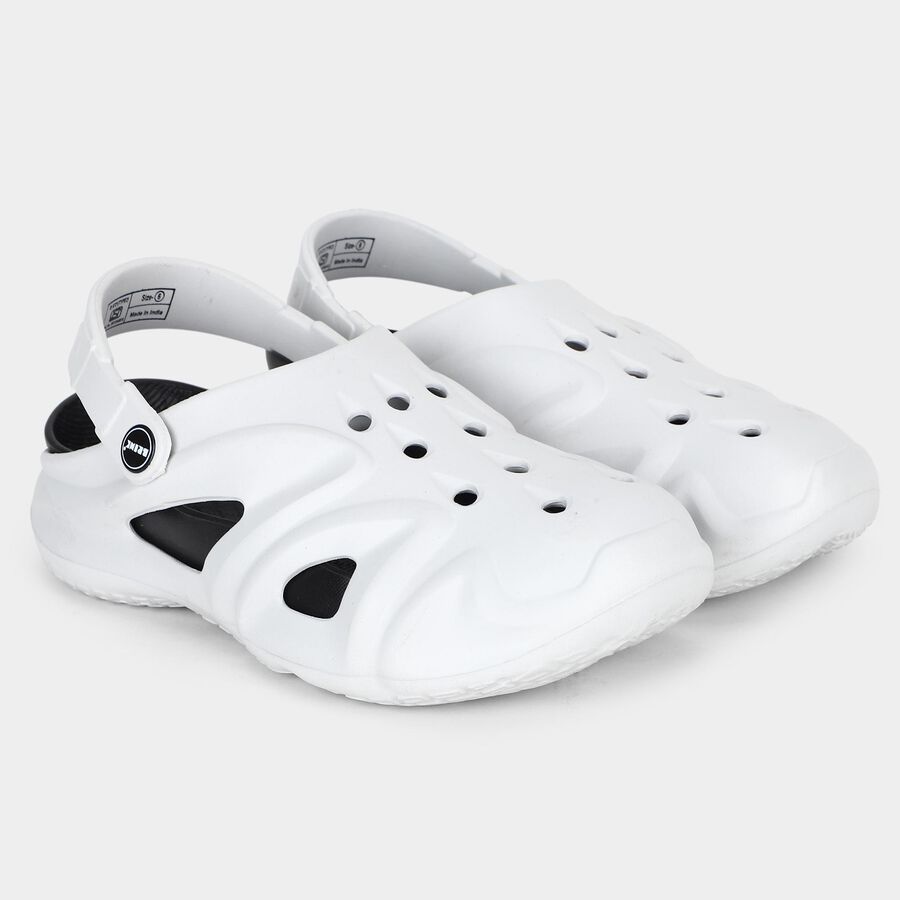 Men's Grey Slip-On Clogs, Grey, large