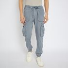 Men's Slim Fit Casual Trousers, Light Grey, small image number null