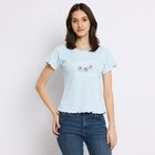 Ladies' Round Neck T-Shirt, Light Blue, small image number null