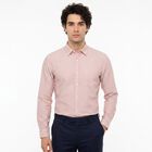 Men's Pink Slim Fit Formal Shirt, हल्का गुलाबी, small