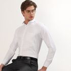 Men's Light Blue Checkered Classic Collar Formal Shirt, Light Blue, small image number null