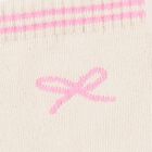 Women's Off-White Regular Fit Ankle-Length Bow Design Socks, Off White, small
