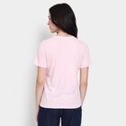 Ladies' Round Neck T-Shirt, गुलाबी, small