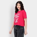 Ladies' 100% Cotton Crop  Top, गुलाबी, small