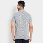 Printed Polo Shirt, Melange Light Grey, small image number null