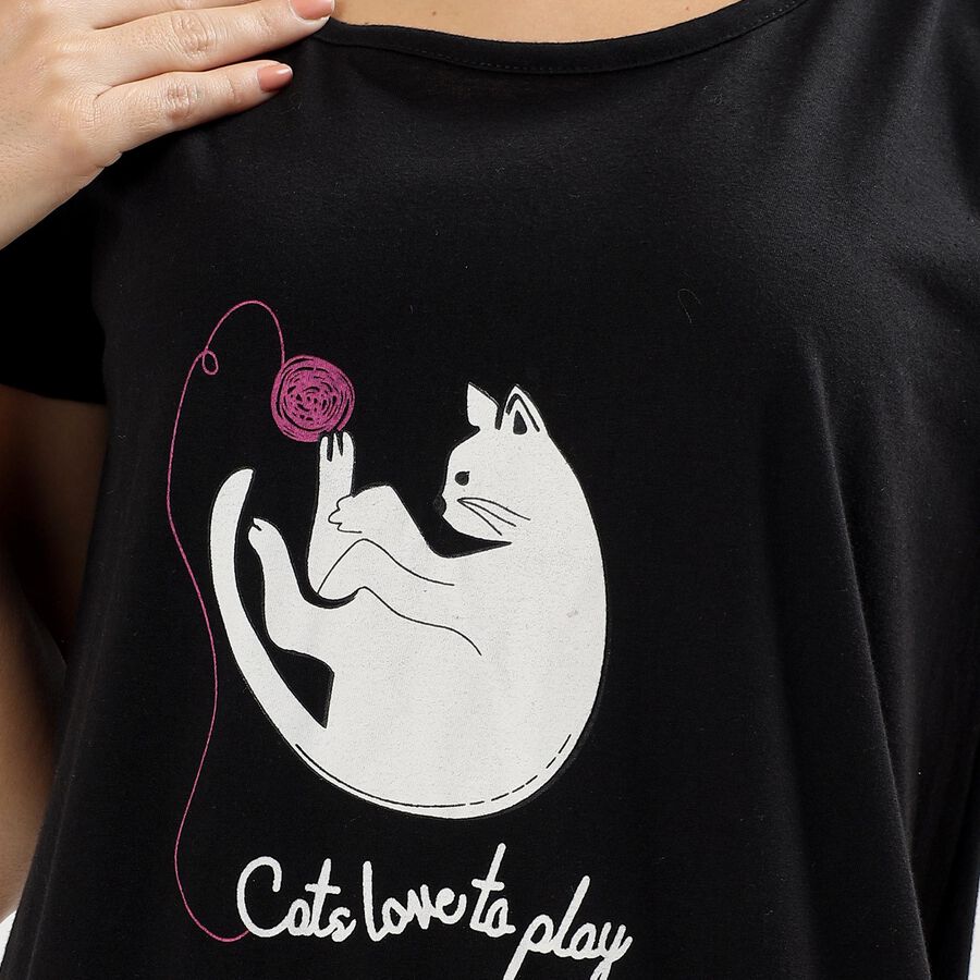 Ladies' Nighty, Black, large image number null
