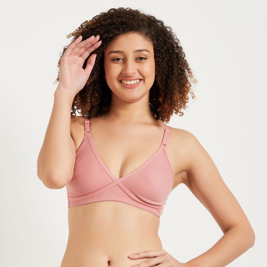 Ladies' Non-Padded Bra, Light Pink, large image number null