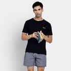 Men's 100% Cotton Boxers, नेवी ब्लू, small
