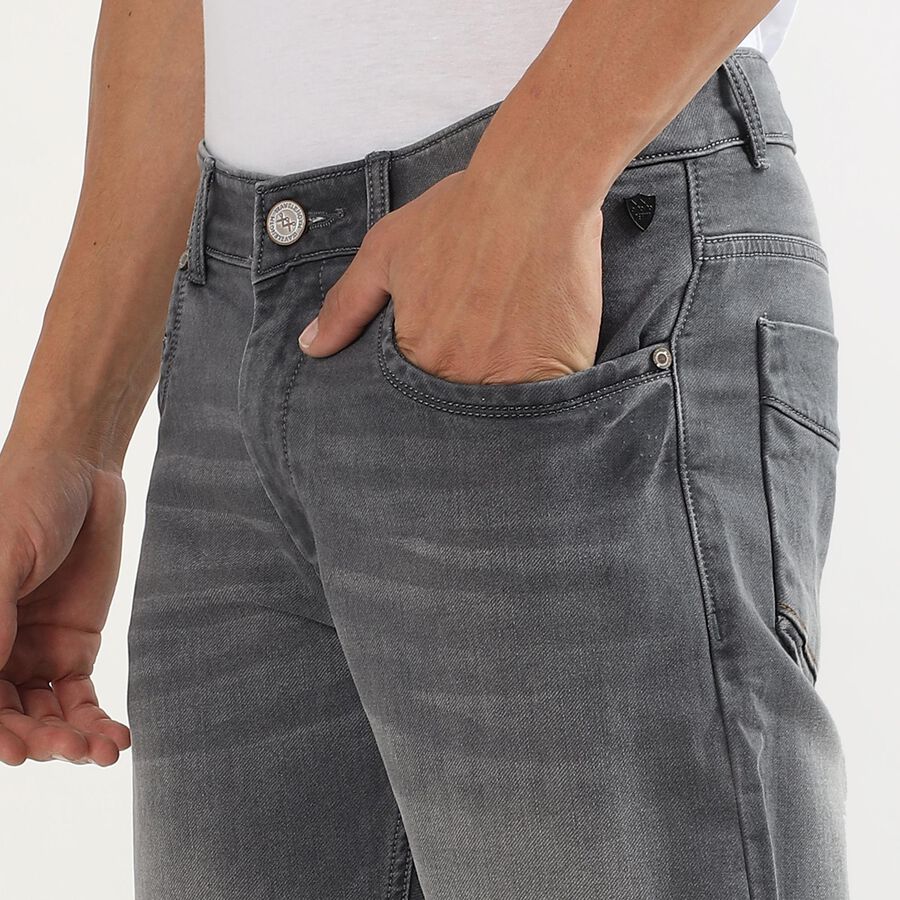Women's Dark Indigo Slim Fit Five Pocket Jeans, Light Grey, large image number null