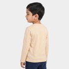 Boys Beige Crew Neck Regular Boys T-Shirt, Beige, small