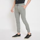 Men's Slim Fit Casual Trousers , Light Grey, small