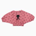 Girls Pink Round Neck Casual T-Shirt, गुलाबी, small