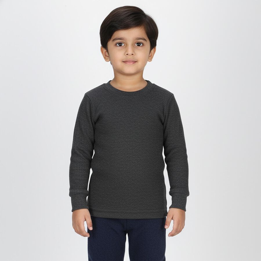 Boys Dark Grey Classic Thermal, मिश्रित मध्यम ग्रे, large image number null