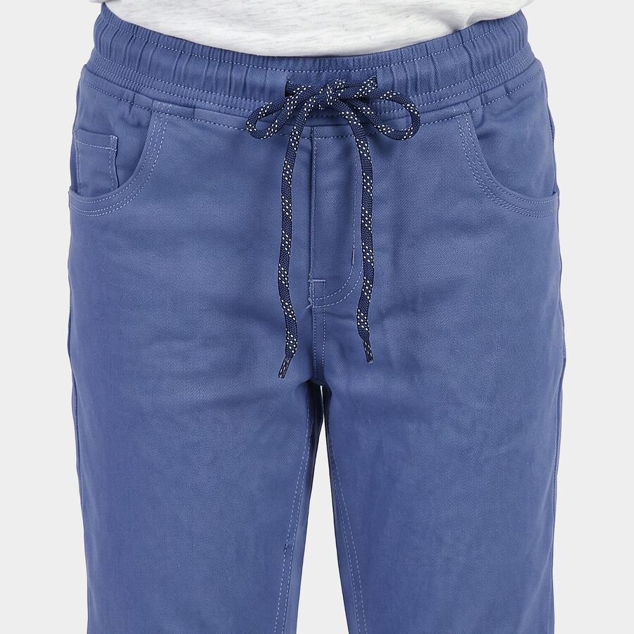 Boys' Blue Straight Fit Drawstring Waist Jeans, Light Blue, large