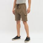 Men's Deep Olive Cargo Style Bermuda Shorts, Olive, small