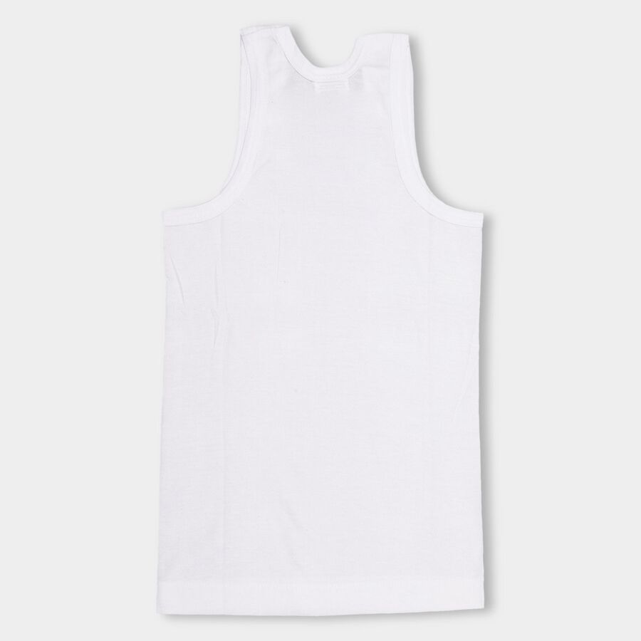 Boys' 100% Cotton Vest, White, large image number null