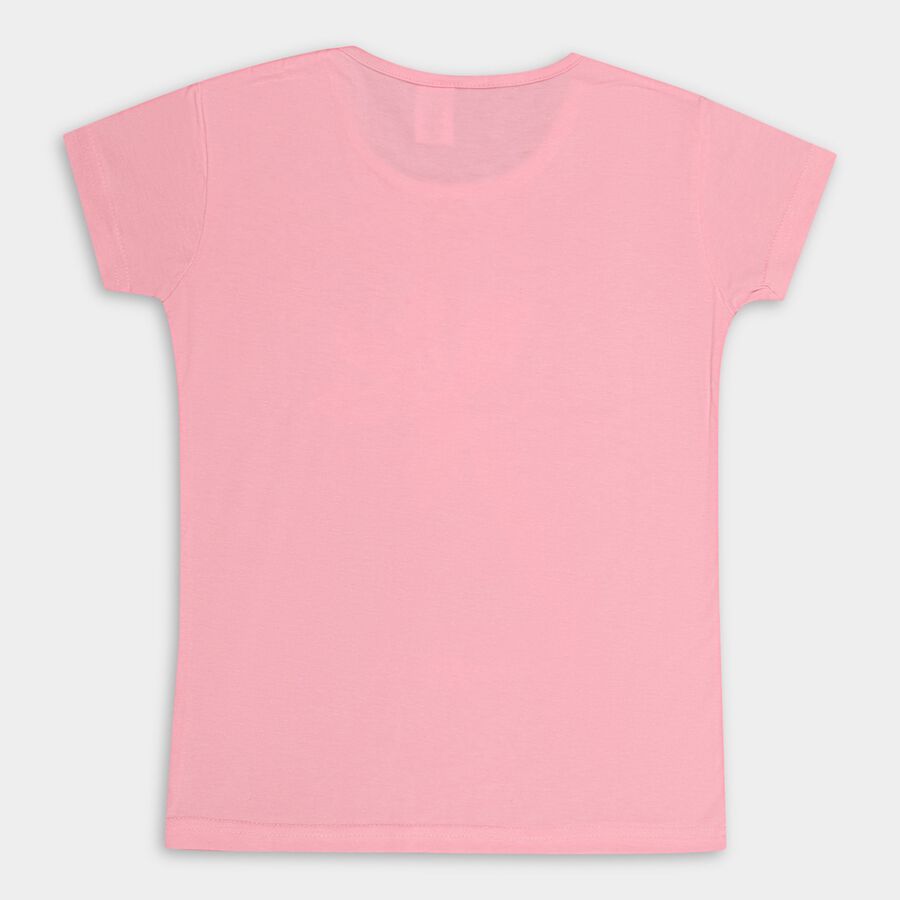 Girl's T-Shirt, गुलाबी, large image number null