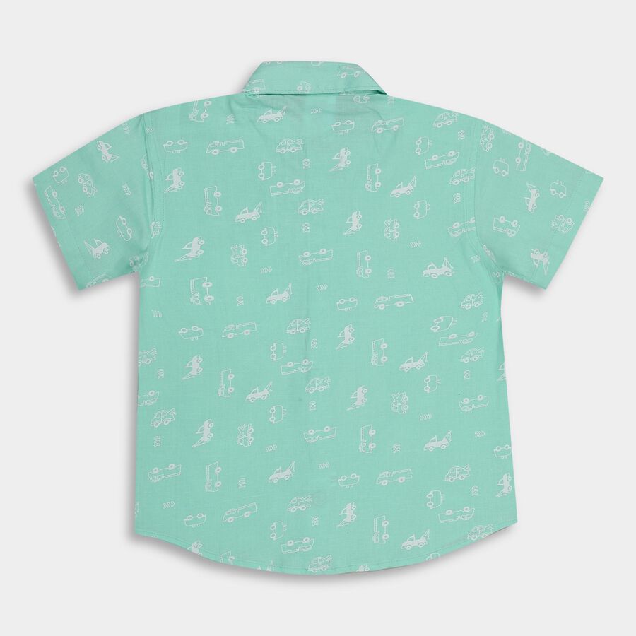Boys' 100% Cotton Casual Shirt, हल्का हरा, large image number null