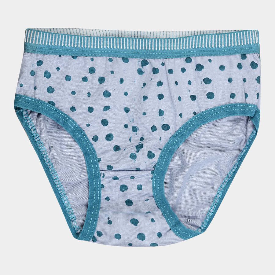 Girls Cotton Printed Panty, Light Blue, large image number null