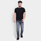 Cotton Solid Round Neck T-Shirt, Black, small image number null