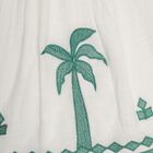 Girls' 100% Cotton Dress, Off White, small image number null