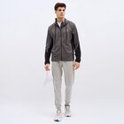 Men's Dark Grey Hooded Athleisure Jacket, Dark Grey, small