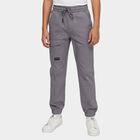 Boys Muted Steel Grey Regular Fit Jogger Trousers, Light Grey, small image number null