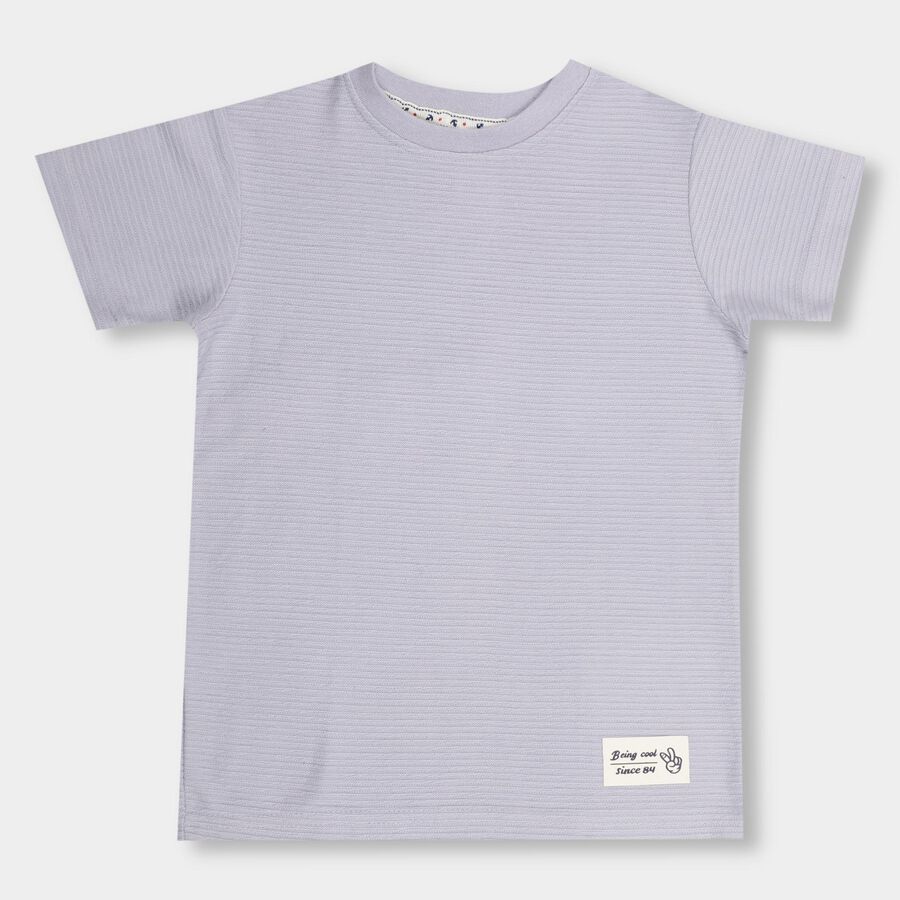 Light Blue Boys' Half Sleeves T-Shirt, हल्का नीला, large image number null